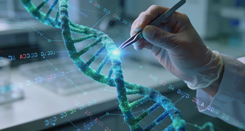 高科技基因测序实验室内部工作场