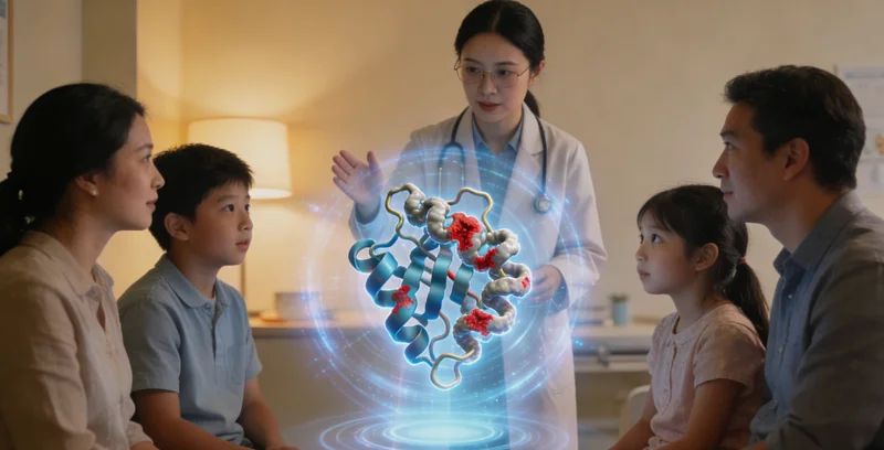 陈旗医生与患者进行遗传咨询沟通