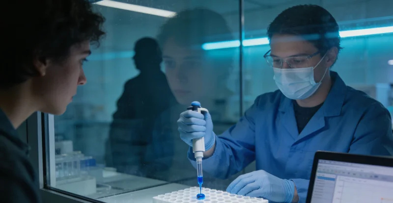 专业实验室进行DNA测序分析，