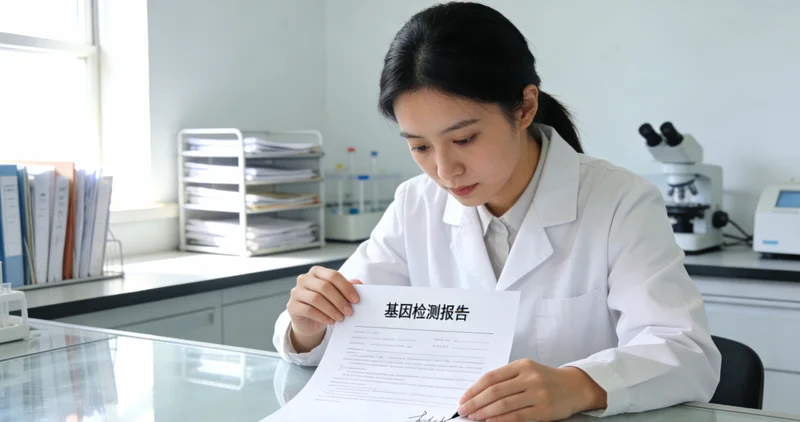 桂林遗传咨询师与患者共同查看基