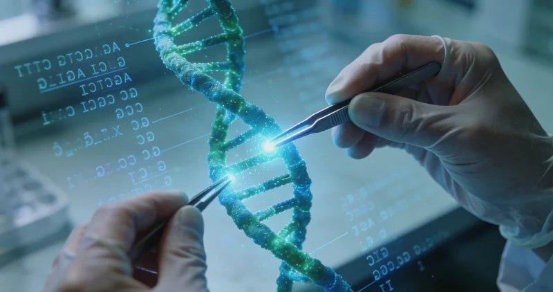 基因检测实验室技术人员进行样本