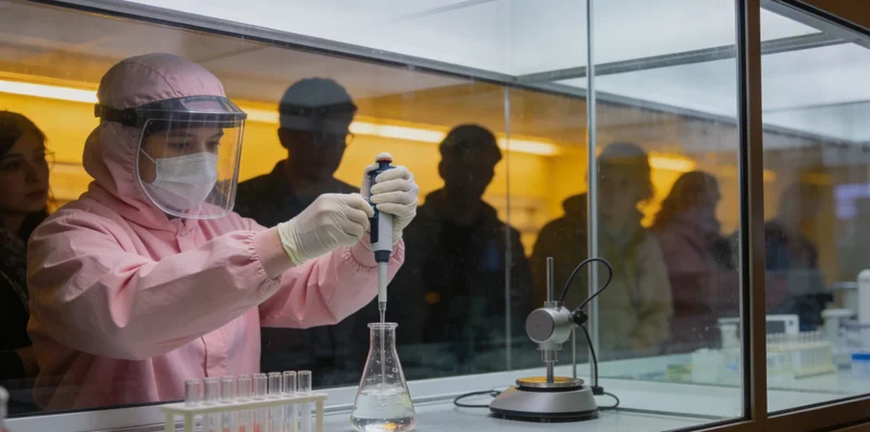 专业医学实验室进行基因检测分析