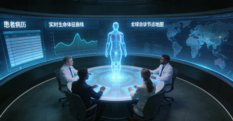 巴林左旗医生与居民共同查看并解