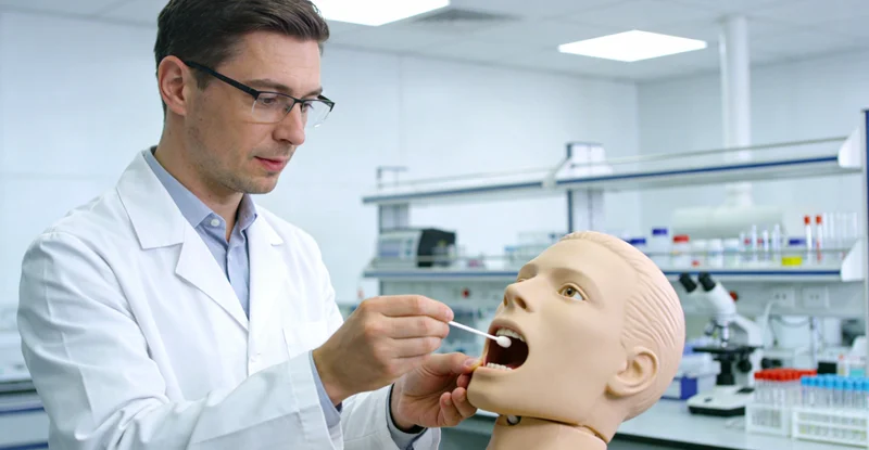 昌都基因检测采样过程示意