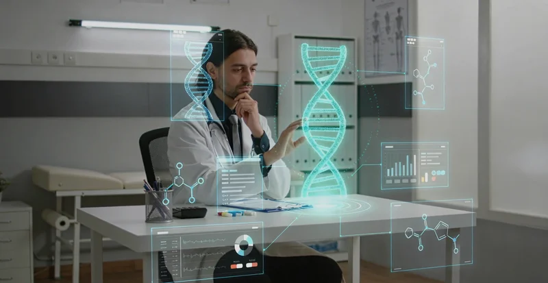 湘乡家庭在查看基因检测报告并讨