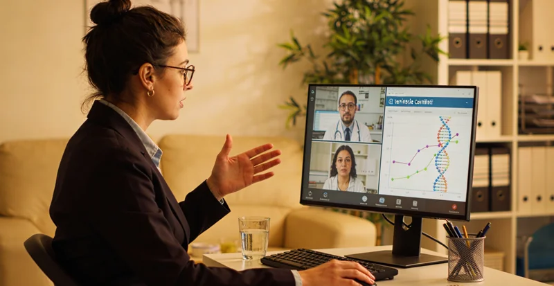 来宾患者与遗传咨询师共同解读基