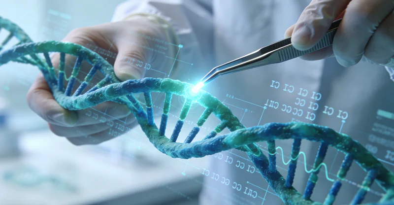 现代化基因测序实验室工作场景