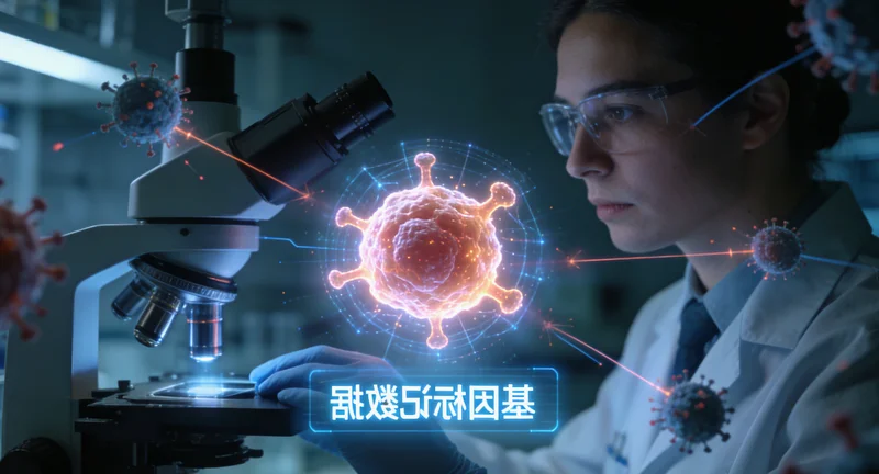 基因检测实验室技术人员进行ct