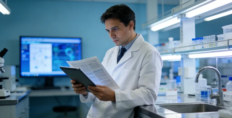 高通量基因测序实验室工作场景