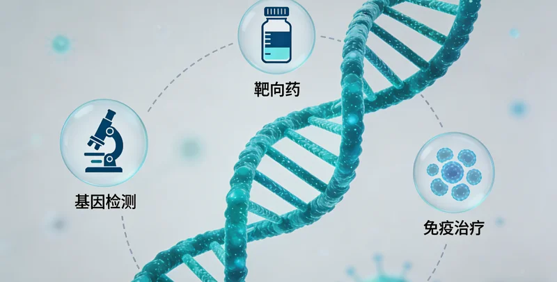 潜山肠癌靶向治疗精准打击示意图