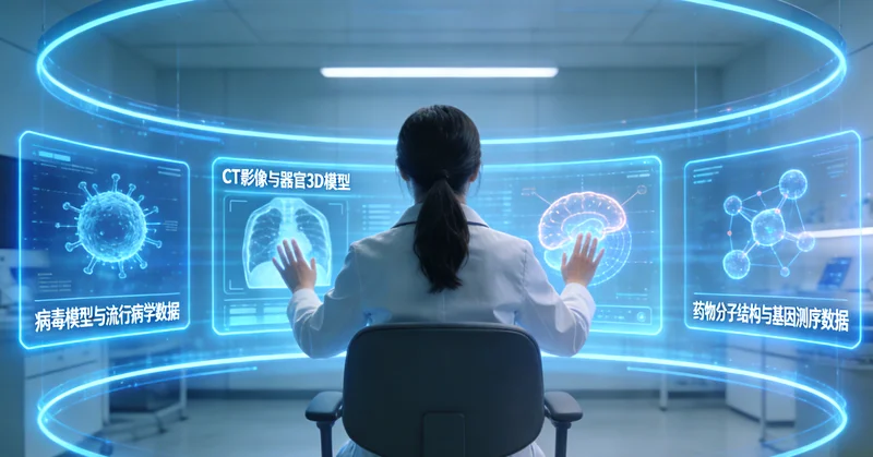 盖州年轻女性查看肺部CT影像报