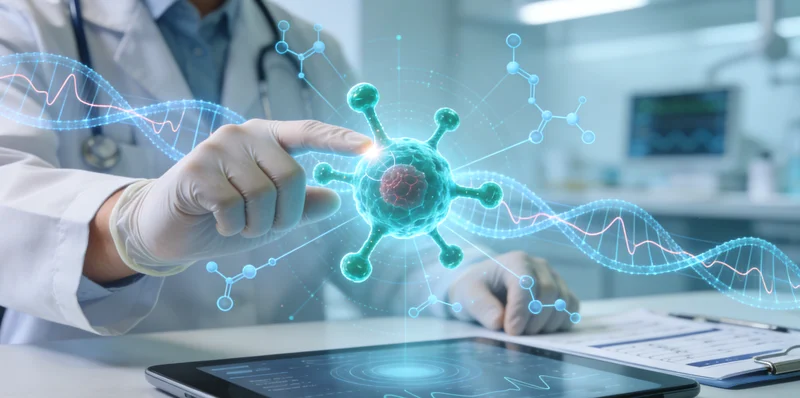 象征靶向治疗的精准箭头与药物胶