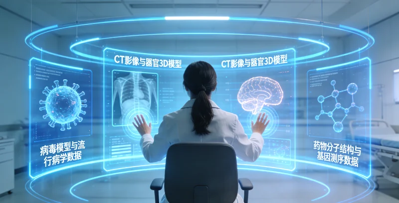 锡林浩特患者与医生查看肺结节C