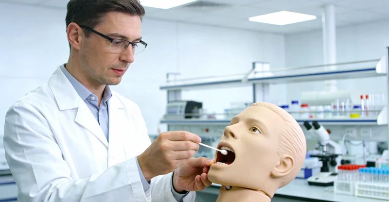 眉山基因检测采样简单过程示意