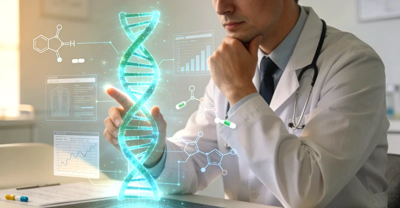 凌源医生与患者共同查看基因检测