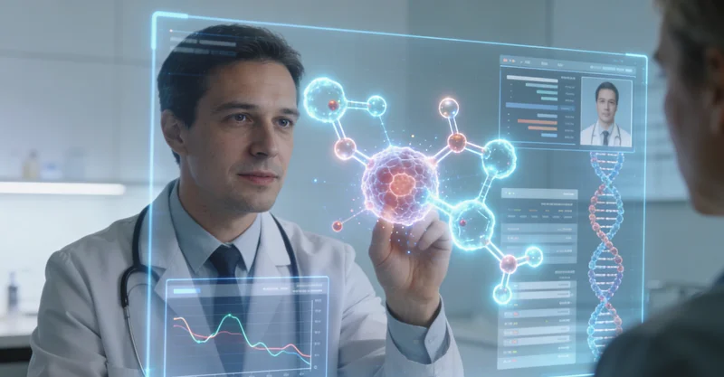 祁阳医生与患者共同查看基因检测