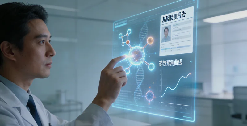 现代化基因测序实验室内部工作场