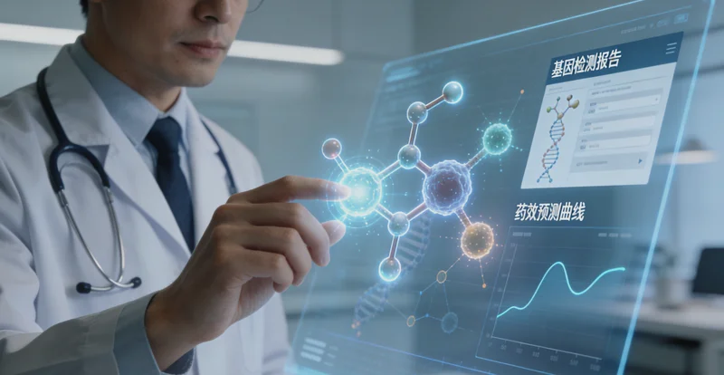 双河医生与患者共同查看基因检测