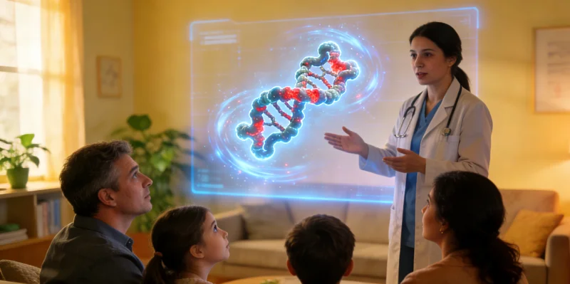 七台河市民进行专业遗传咨询场景