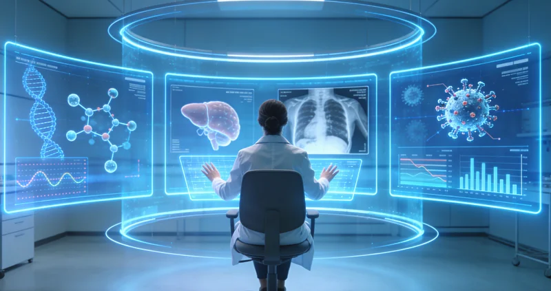 伊旗医院病理科医生进行切片分析