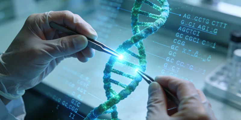 实验室技术人员进行DNA测序分