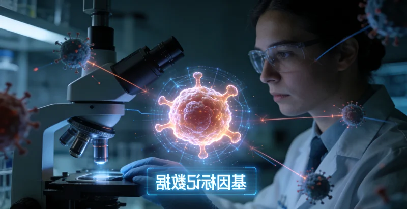 高科技基因测序实验室内部工作场