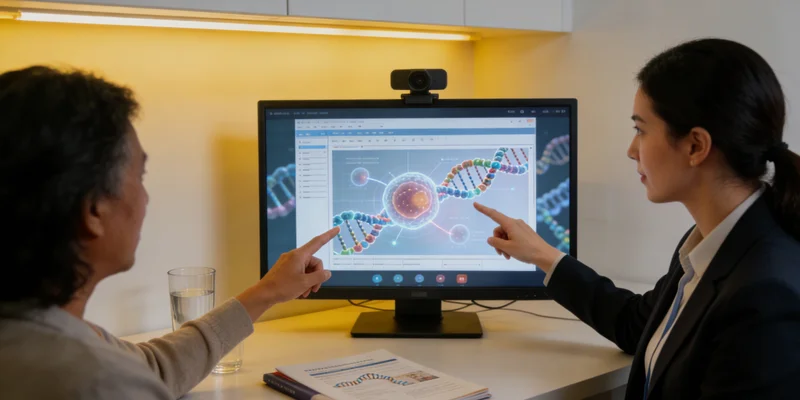 深州医院遗传咨询师与女性患者进