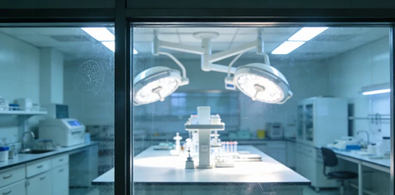 专业基因检测实验室内部工作场景