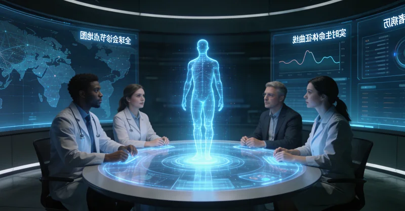 象征三亚未来精准医疗发展的科技