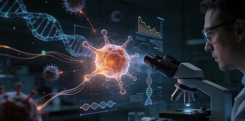 鞍山医院病理科医生在显微镜下观