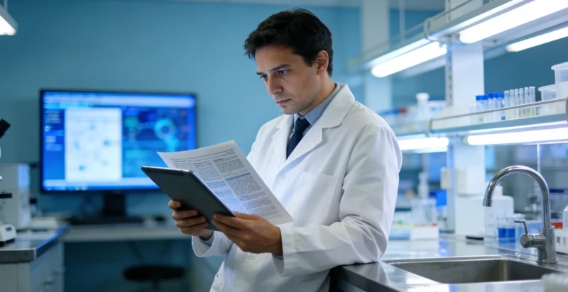 基因测序实验室高科技仪器工作场