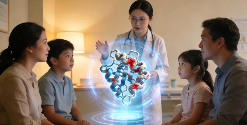 巢湖家庭遗传咨询医生交流场景图