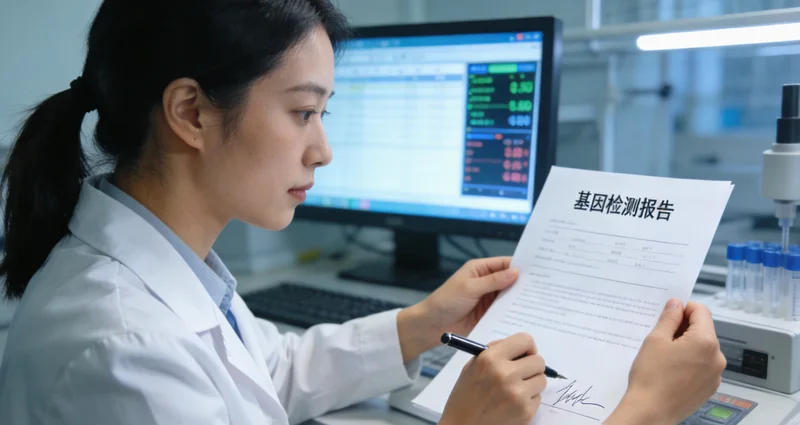 石河子居民查看基因检测报告示意