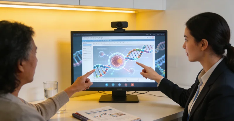 射洪市民在医院进行遗传病咨询