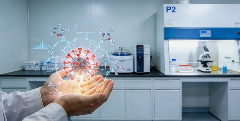 基因检测机构实验室内进行样本分