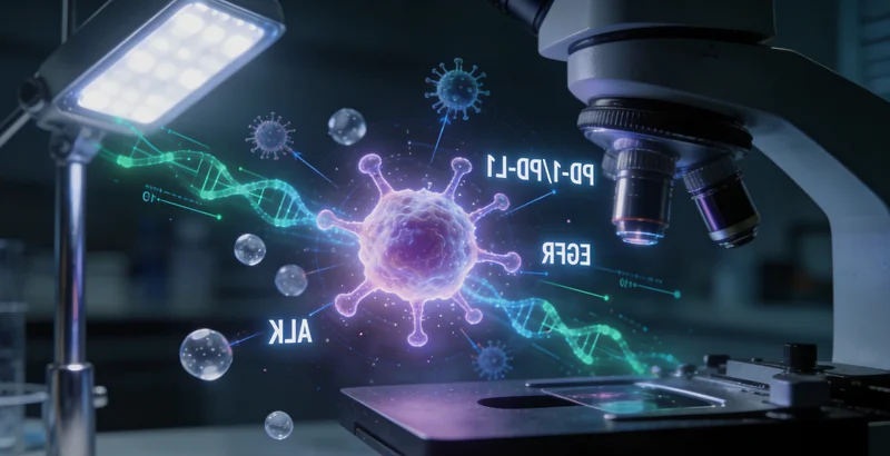 宣威医生向患者讲解肺癌基因检测