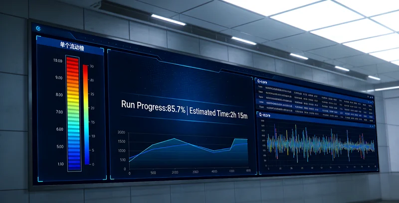 高科技基因测序实验室内部工作场