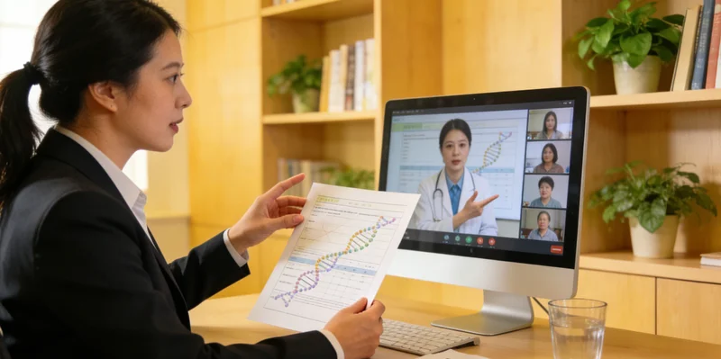 凌海遗传咨询中家庭讨论场景