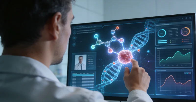 井冈山医生与患者共同查看基因检