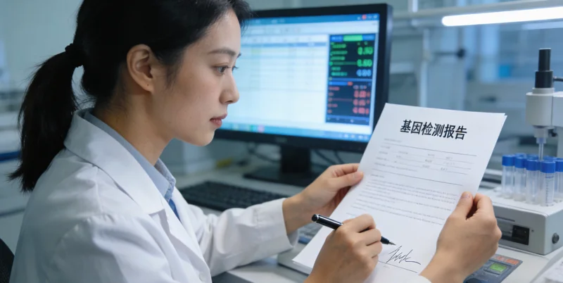 萍乡白领女性进行基因检测咨询