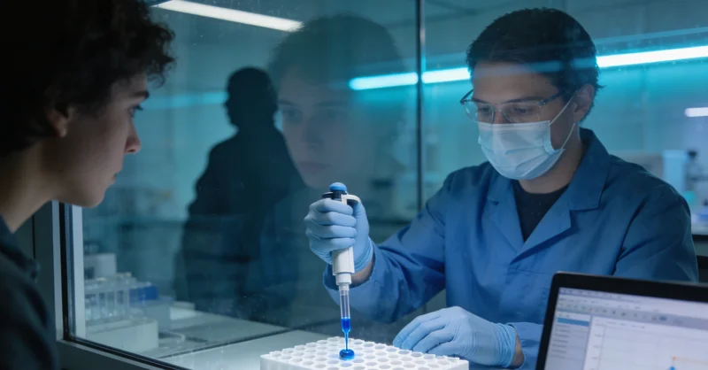 崇州基因测序实验室内部工作场景