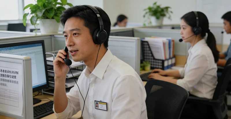 酒泉医生与患者共同查看基因检测