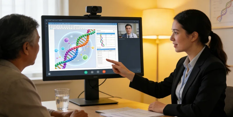 医生为北屯居民解读基因检测报告