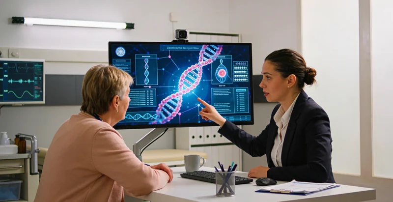 达旗遗传咨询师为家庭讲解PJS