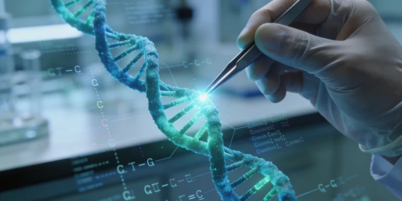 专业基因检测实验室技术人员进行