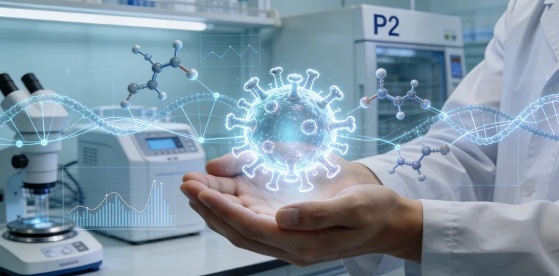 象征基因检测的DNA双螺旋结构