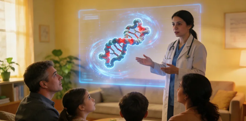 桦甸遗传咨询师与家庭成员进行结