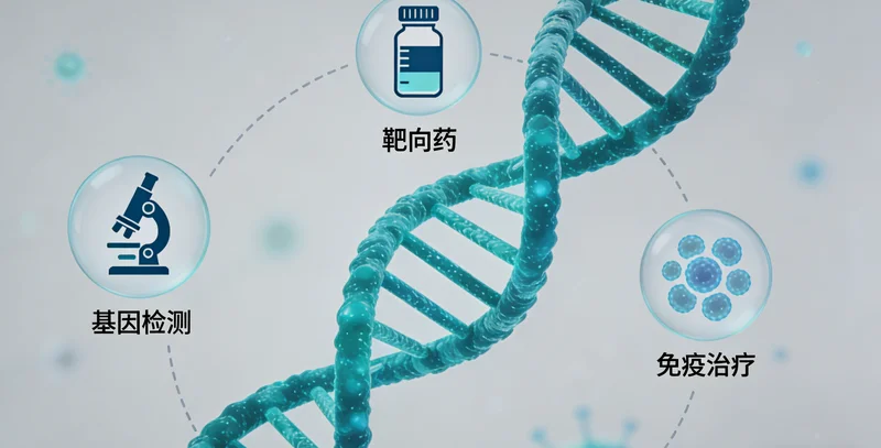 靶向药物与基因检测关系示意