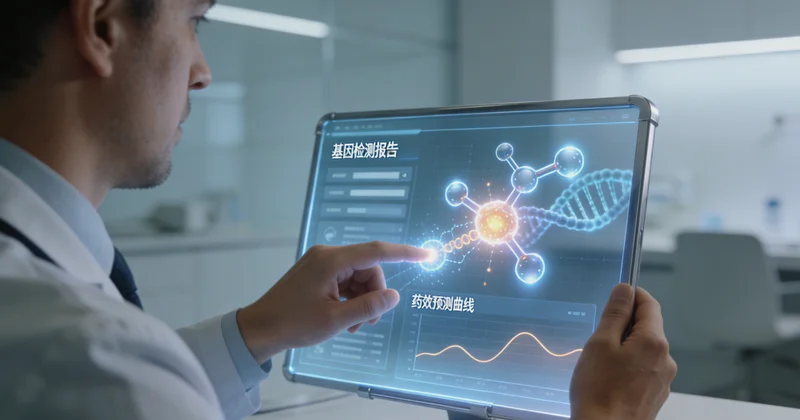 荣成居民与医生共同查看基因检测