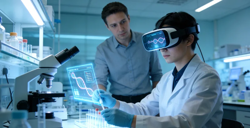 大兴安岭医生与患者共同查看基因